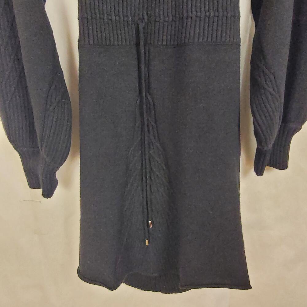 Free People black balloon sleeve open back sweater dress Size XL Comfycore Retro - Picture 7 of 10